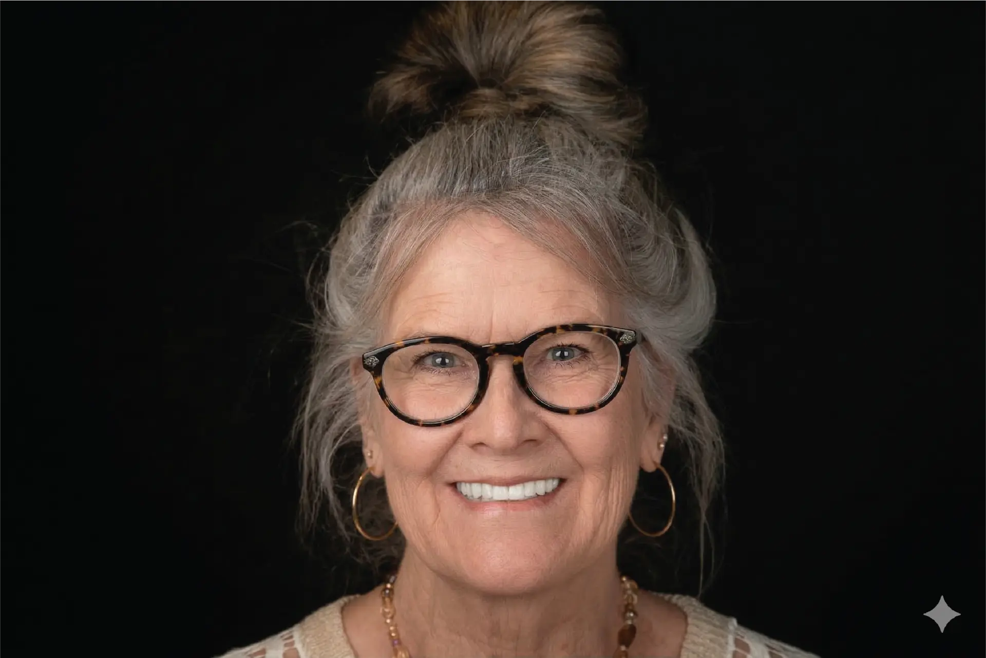 Patient smile after ORA 4X treatment